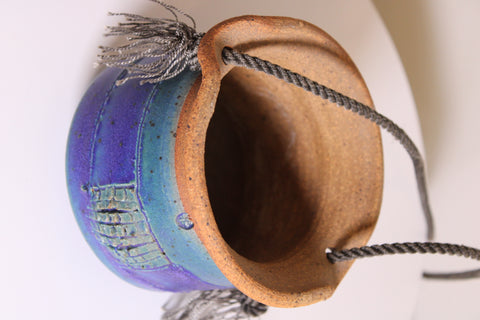 Vintage Hanging Studio Pottery Planter