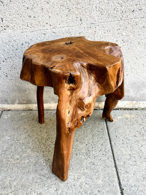 Live Edge Wood Side Table