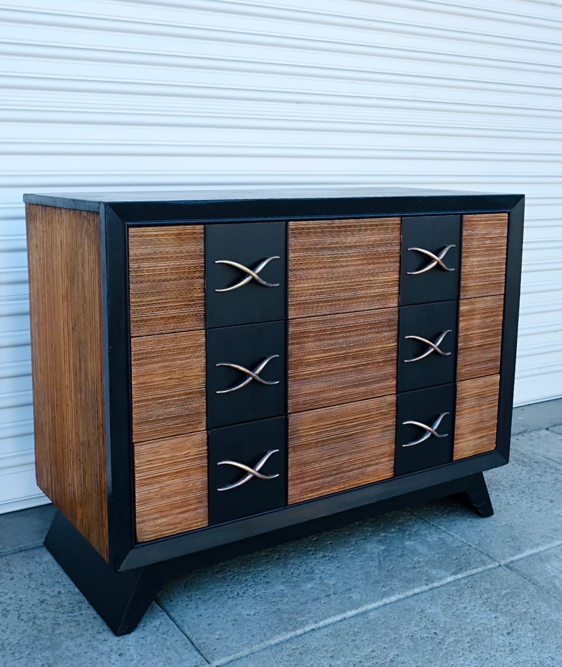 Dark Walnut and Brass Dresser by Paul Frankl for Brown Saltman (Vintage)