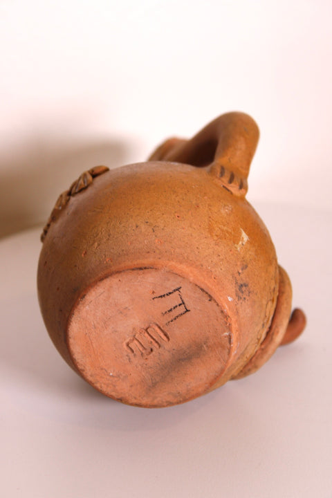 Terracotta Figure Vessel with Handles