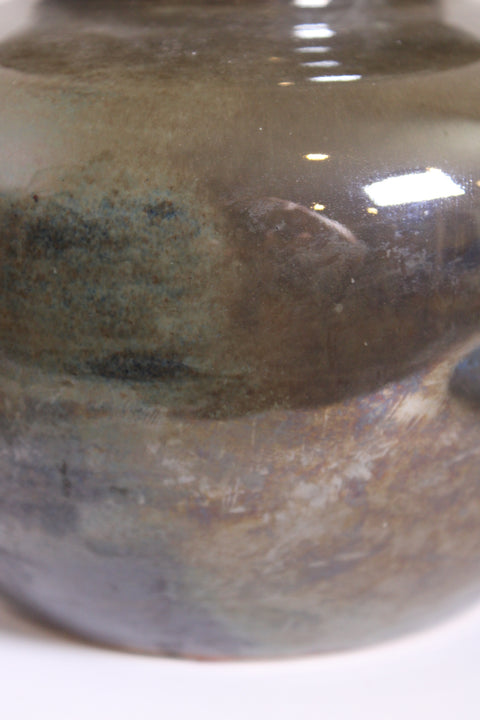 Iridescent Studio Pottery Double Gourd Vase