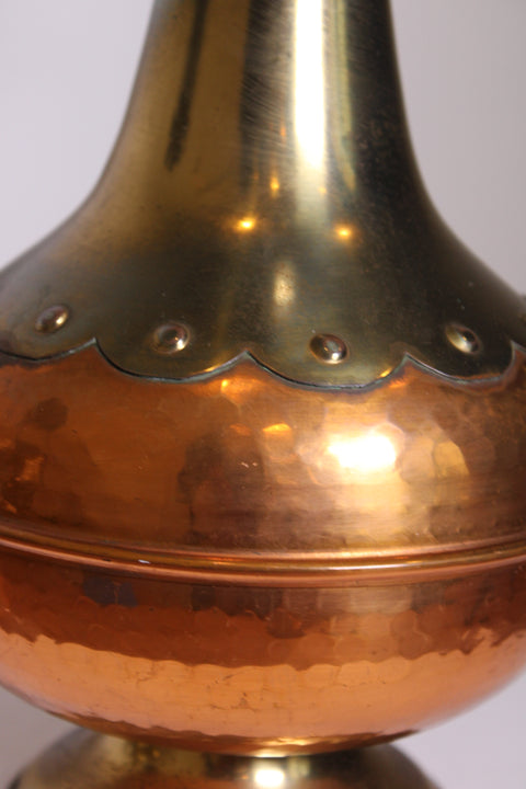 Copper and Brass Flared Vase
