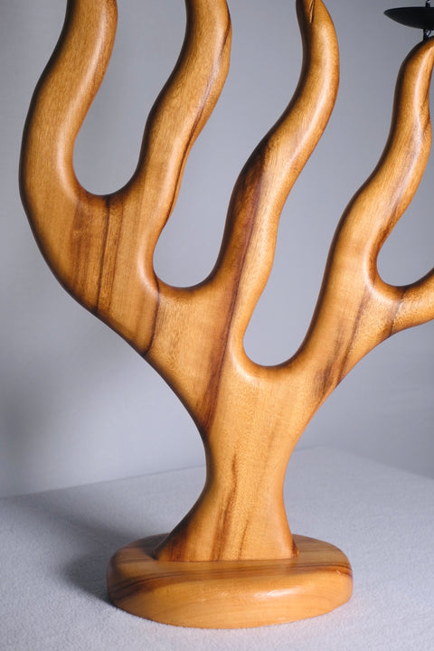 Bintage Wooden Candelabra