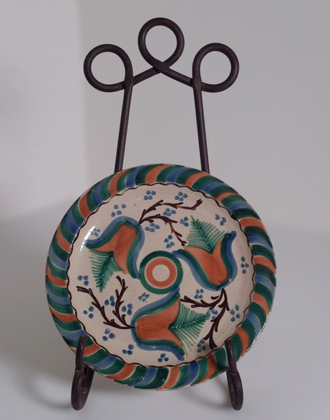 Vintage Mexican Talavera Style Decorative Plate