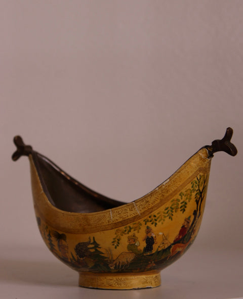 Painted Chinoiserie Boat Bowl