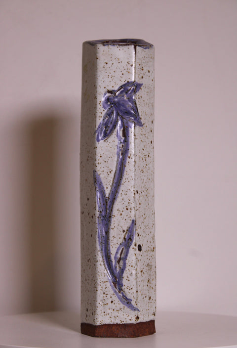 Botanical Iris Hexagonal Studio Bud Vase