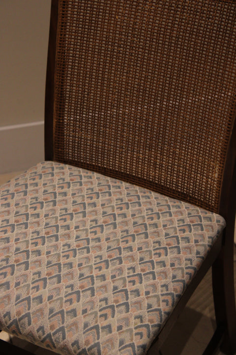 Vintage Cane-Back Dining Chairs – Set of 6