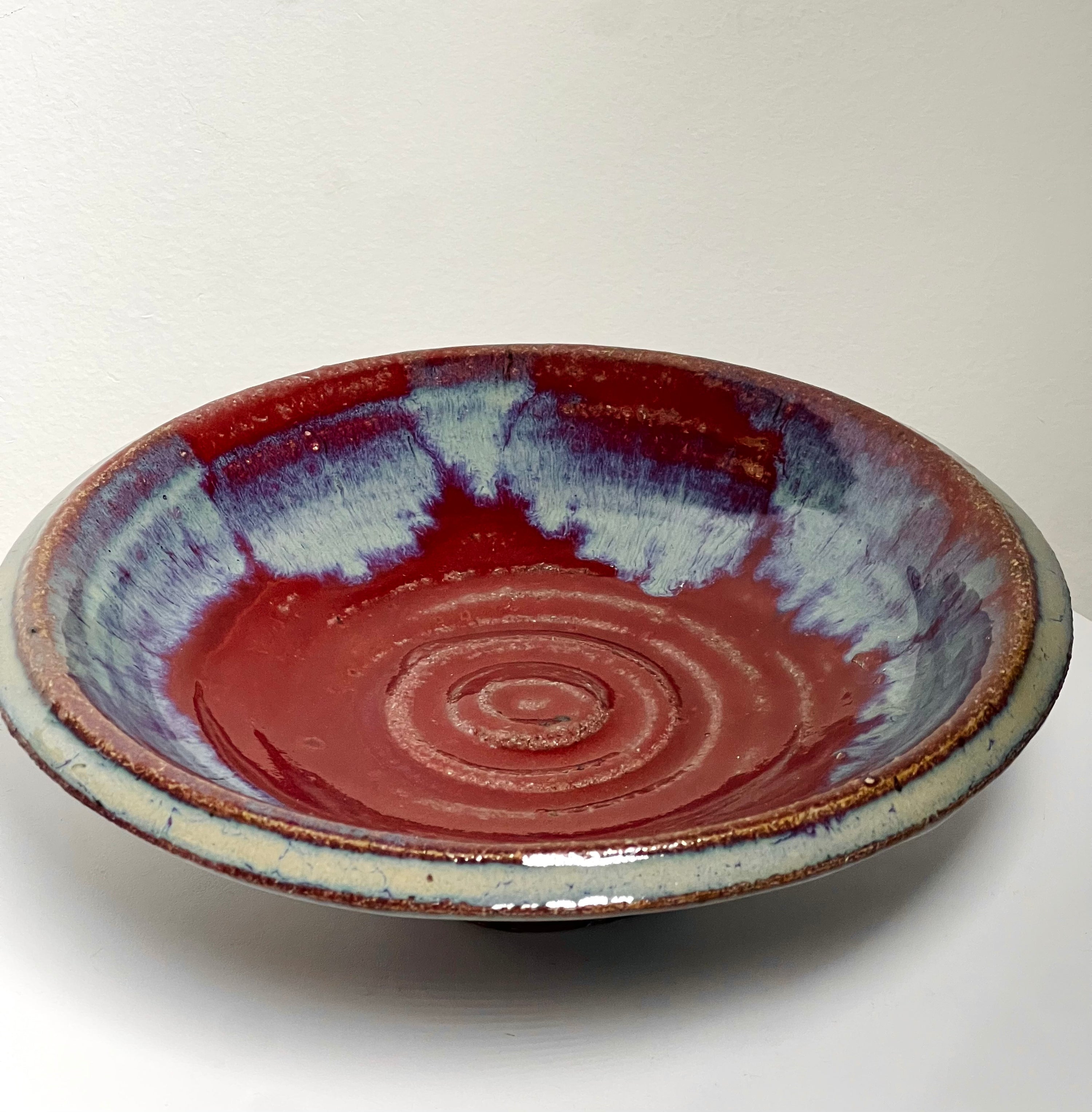 Red + Blue Studio Signed Plate (Vintage)