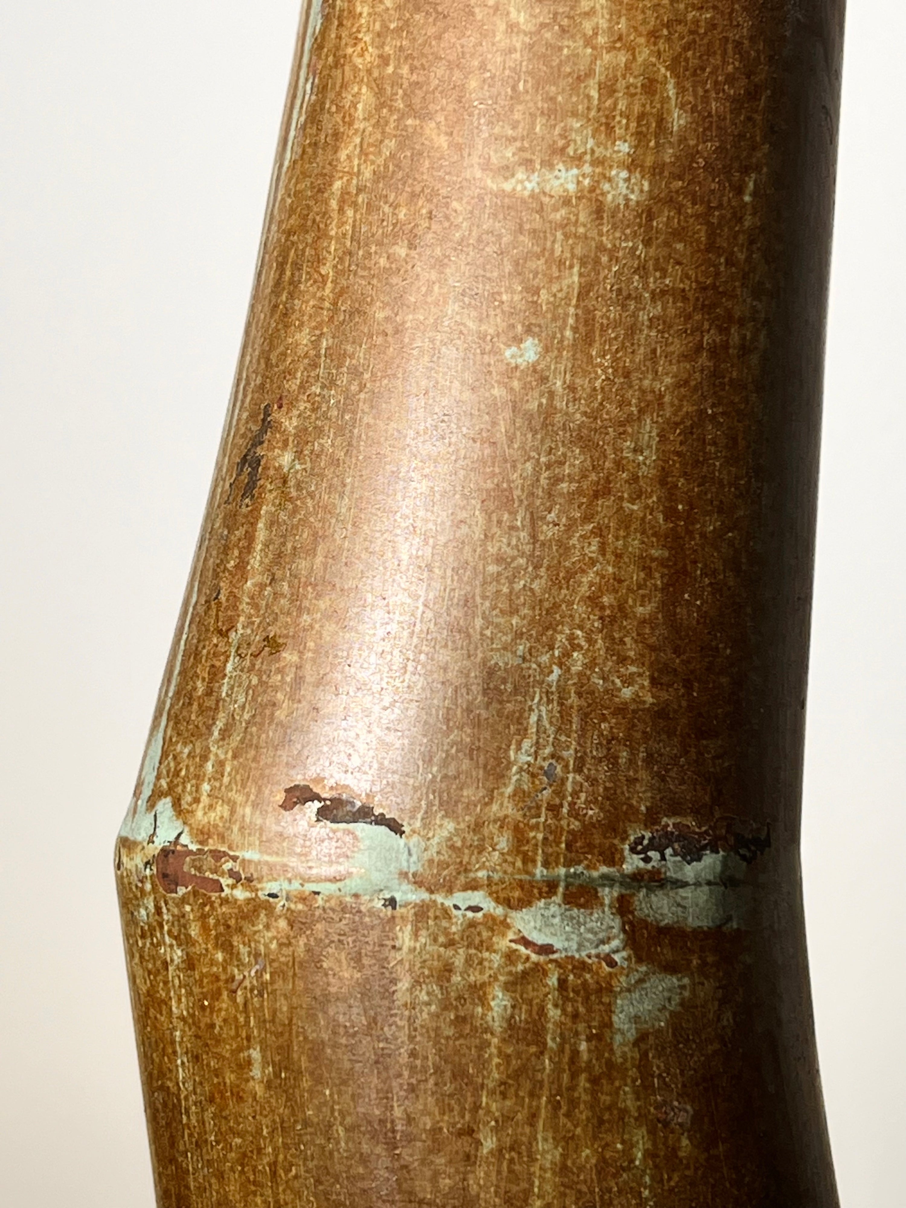 Metal Angular Sculpture Vase (Vintage)