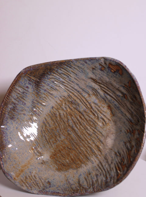 Hand Built Textured Studio Pottery Bowl
