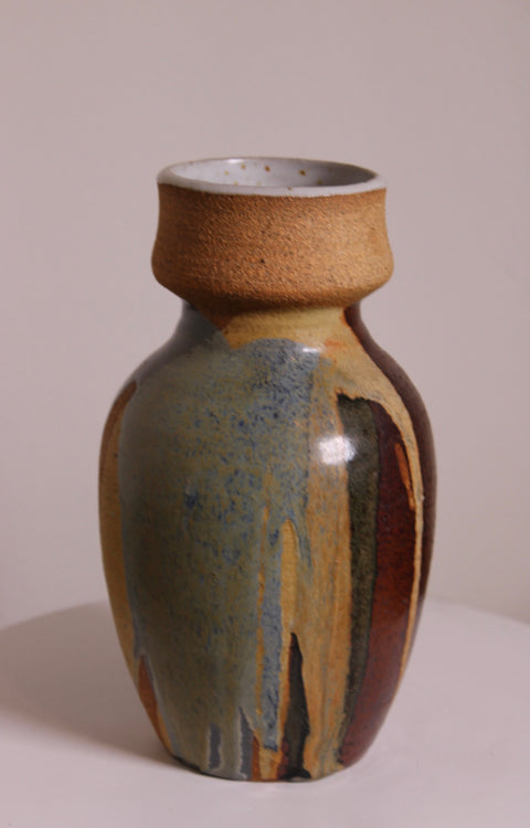 Brown Drip Glaze Pottery Vase
