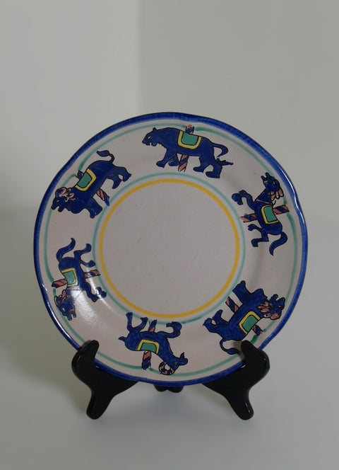 Vintage Solimene Vietri Carousel Lion Plate