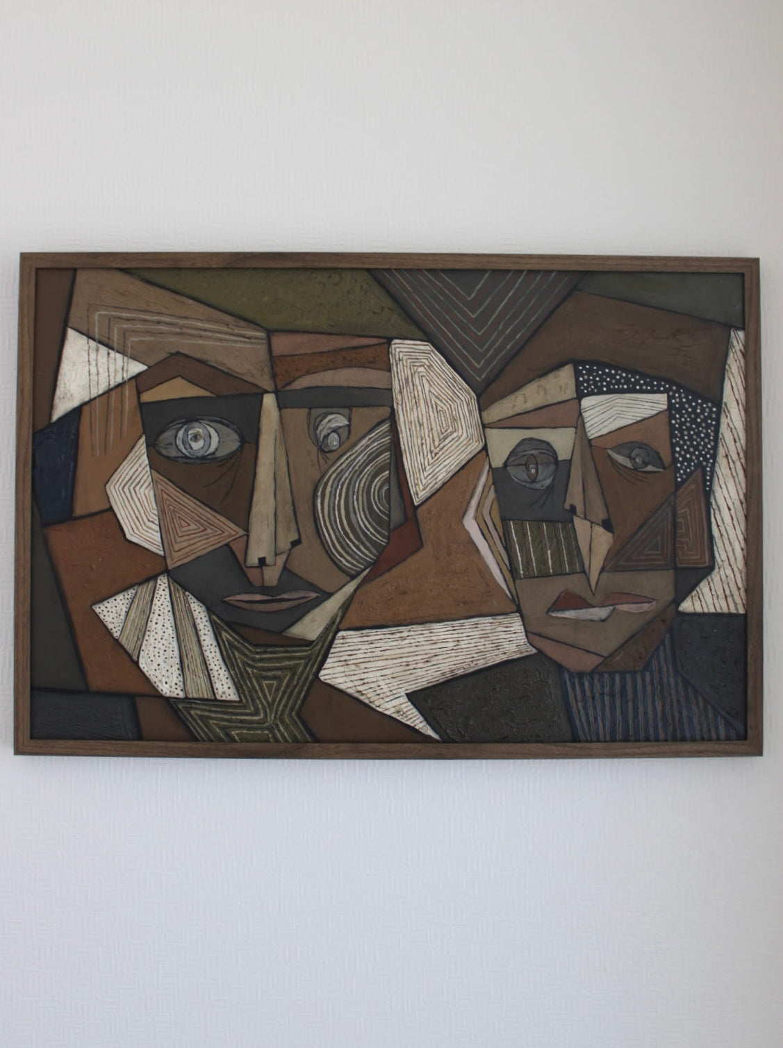Angela Dickerson Brown Pair Original Framed Artwork