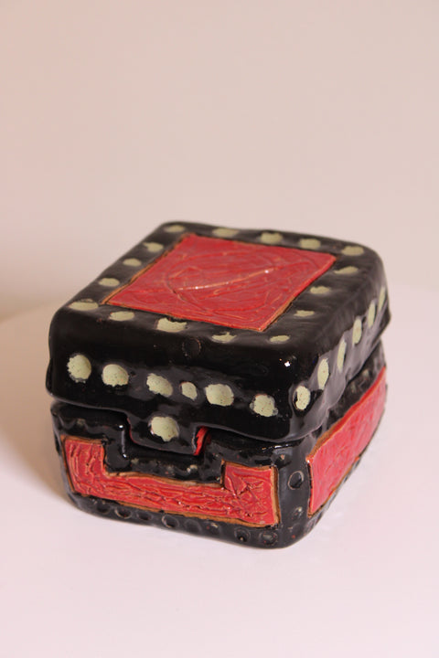Abstract Studio Pottery Covered Box