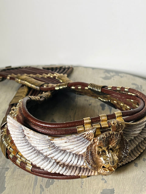 Vintage Winged Lion Statement Belt