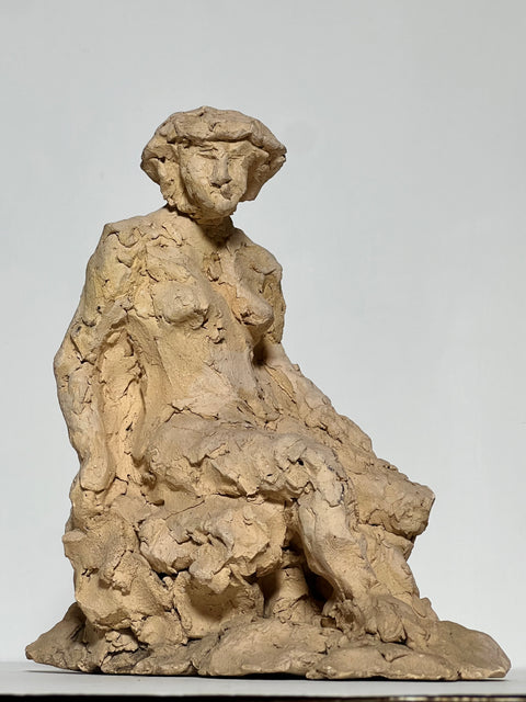 Terracotta Clay Laying Figurine (Vintage)