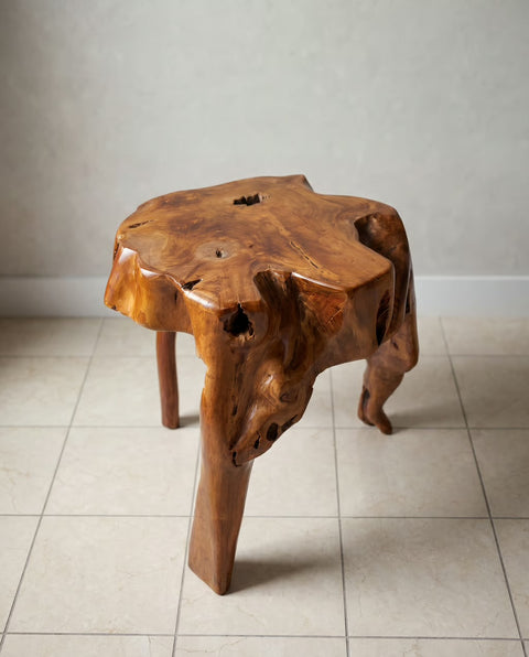 Live Edge Wood Side Table