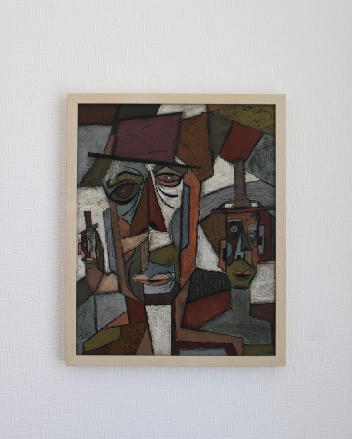Angela Dickerson Hat Figure Variation Original Framed Artwork