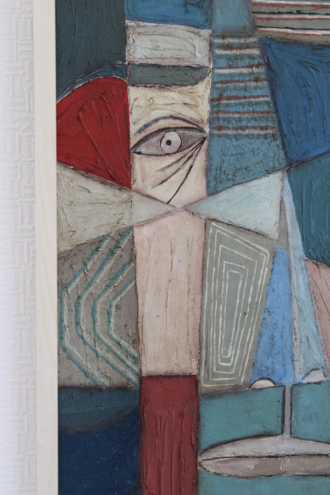 Angela Dickerson Side Eye in Blue Original Framed Artwork