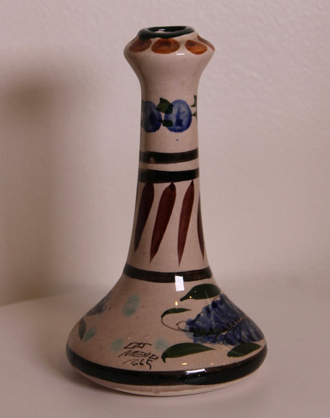 Talavera Style Signed Candle Holder