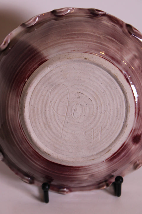 Royal Purple Scalloped Studio Charger