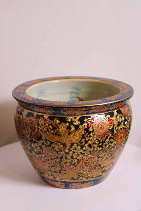 Vintage Chinese Phoenix Cachepot / Jardinière