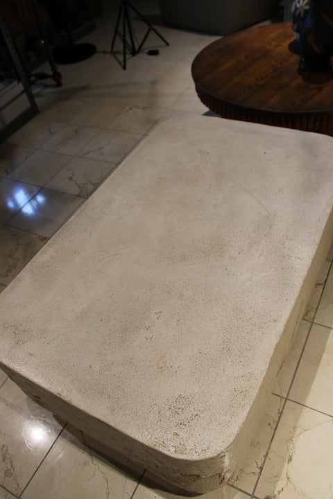 Monumental Plaster Block Coffee Table