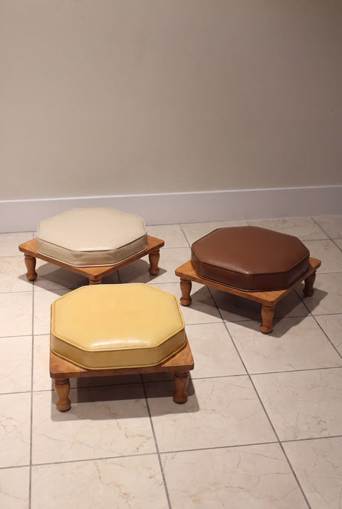 Vintage Mini Set of 3 MCM “Ethan Allen” Stacking Baumritter Foot Stools/Ottomans