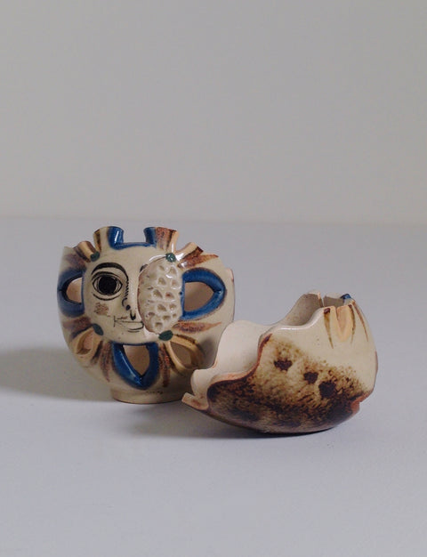 “Carlos Villanueva” Mexican Pottery Incense Burner & Folk Art Candle