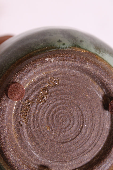 Signed Sandy Studio Pottery Vase | Handmade Ceramic Art