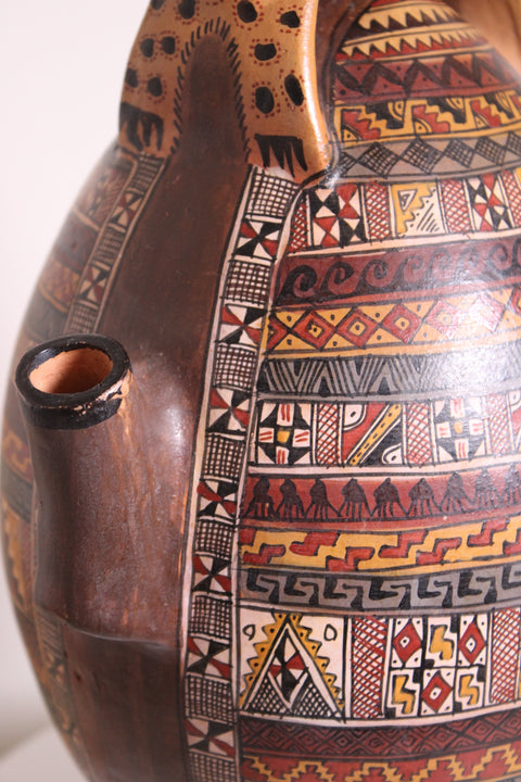 Peruvian Jaguar Terracotta Vessel