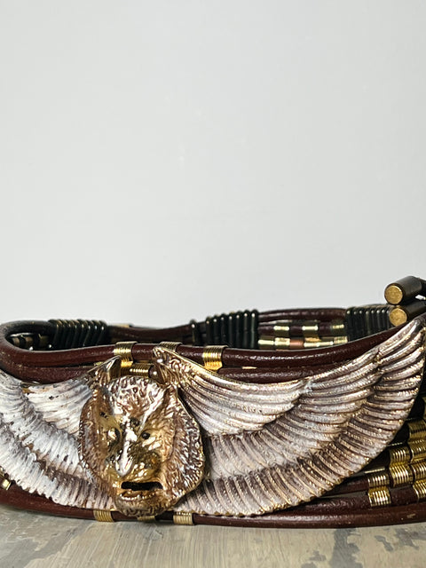 Vintage Winged Lion Statement Belt