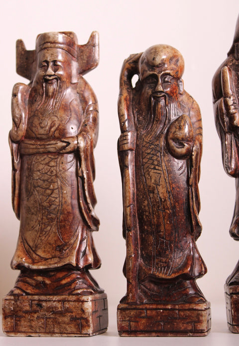 Chinese Three Star Gods Figure Group
