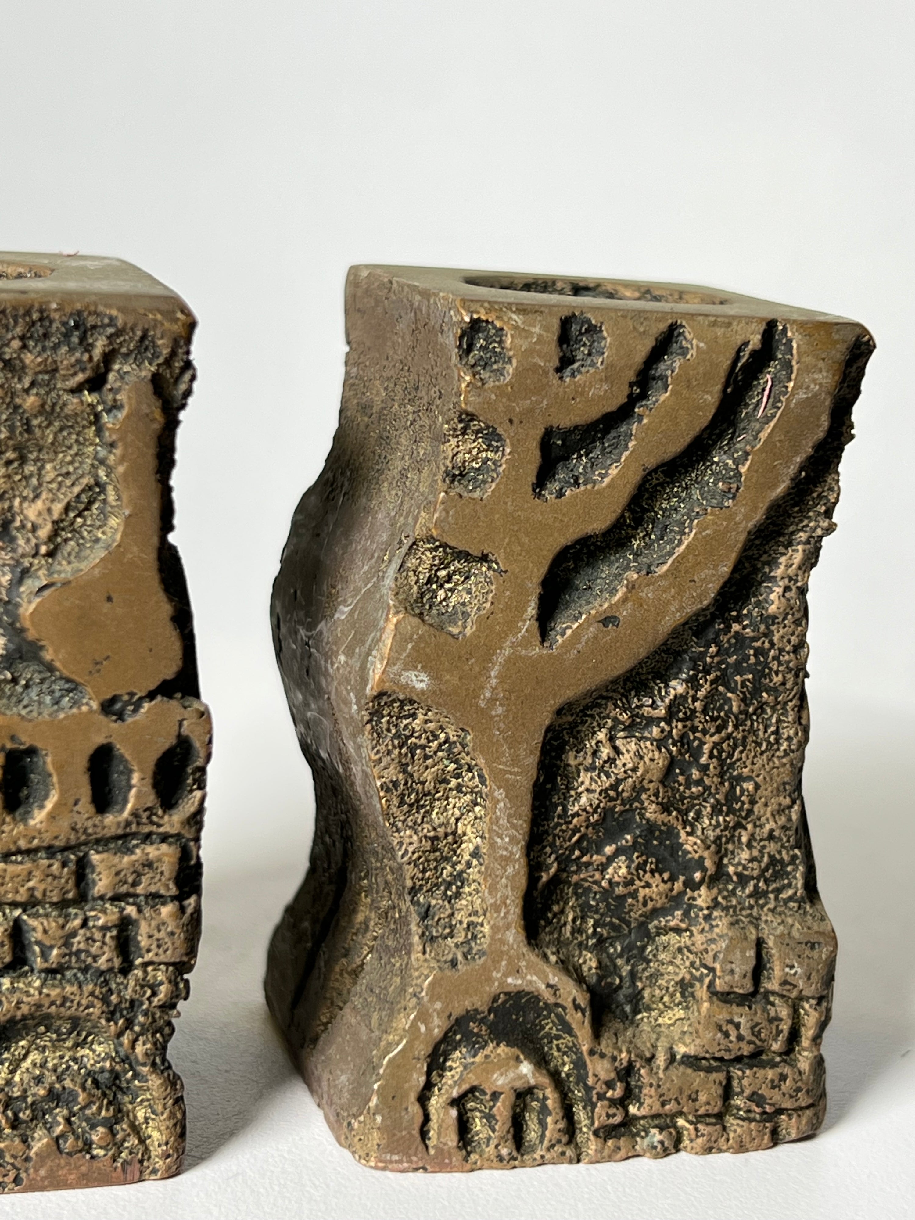 Brass Candle Holders by Avigdor Bezalel Vintage 1983 (SOLD)