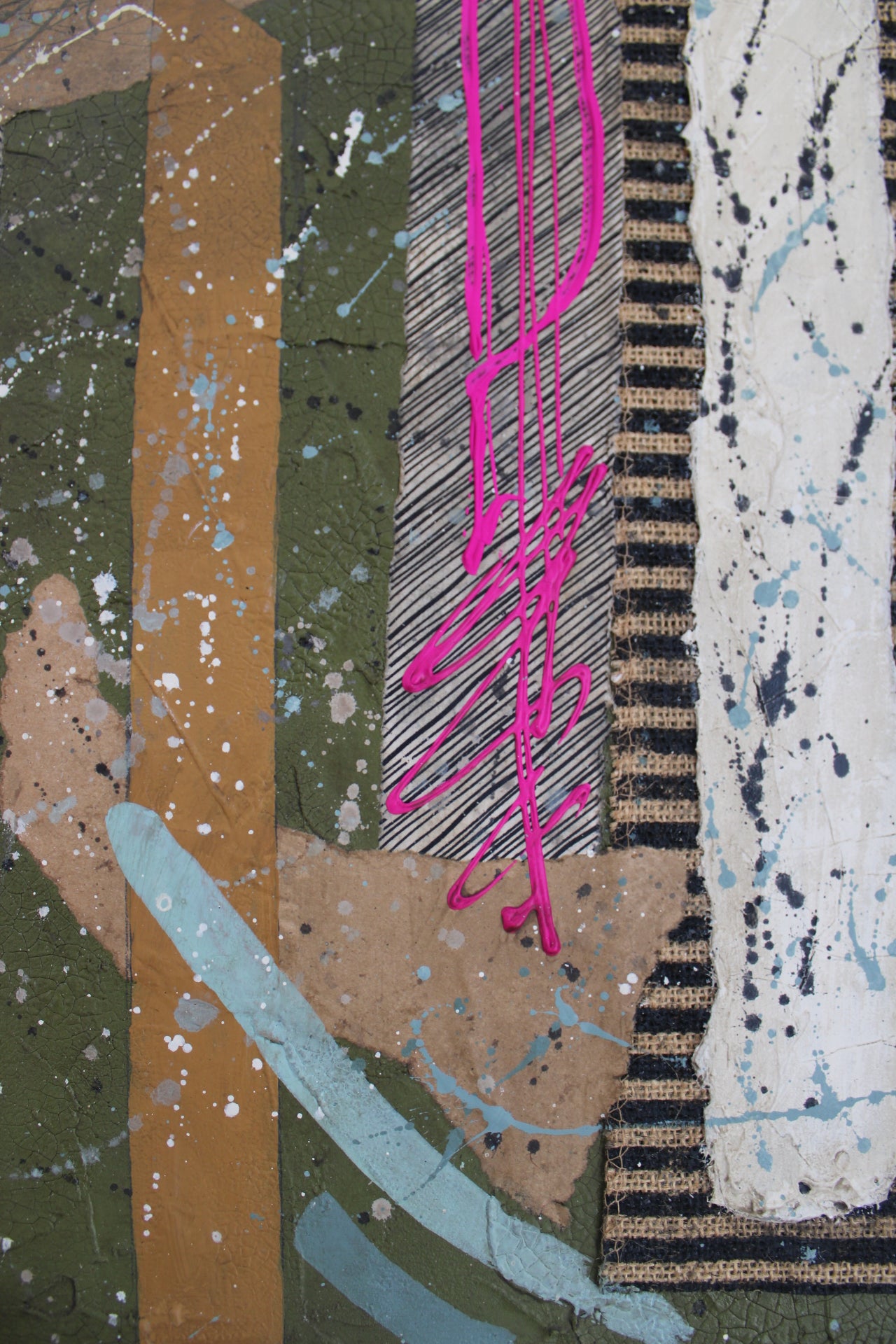 Angela Dickerson Pink Frequency Original Framed Artwork