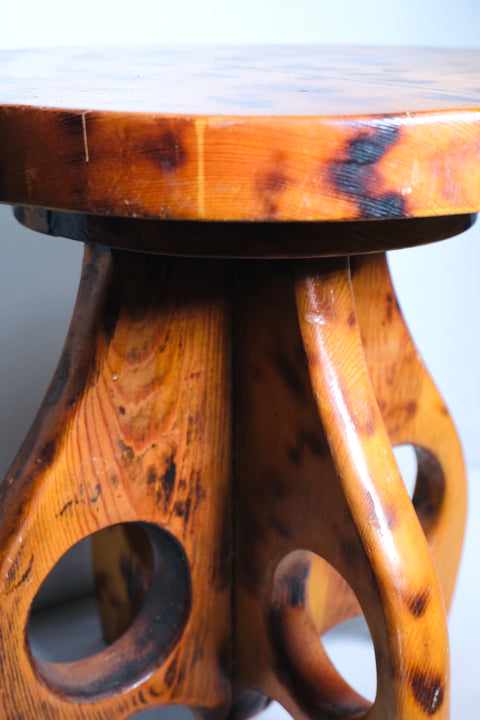 Small Solid Wood Intricate Side/Accent Table