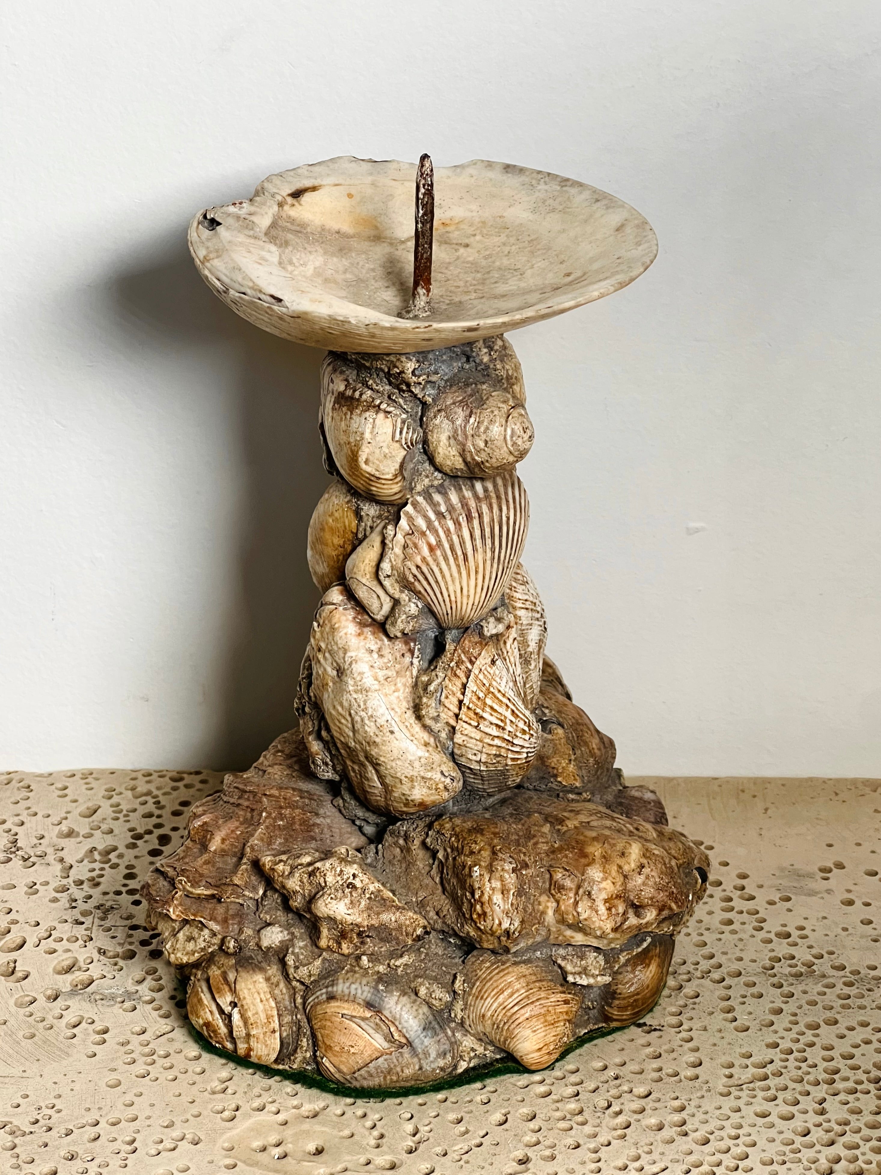Shell Encrusted Candlesticks (Vintage)