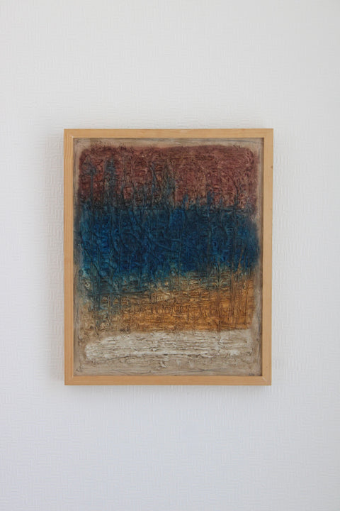 Angela Dickerson Blue Earth Horizon Original Framed Artwork