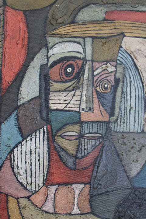 Angela Dickerson Two in Profile Original Framed Artwork