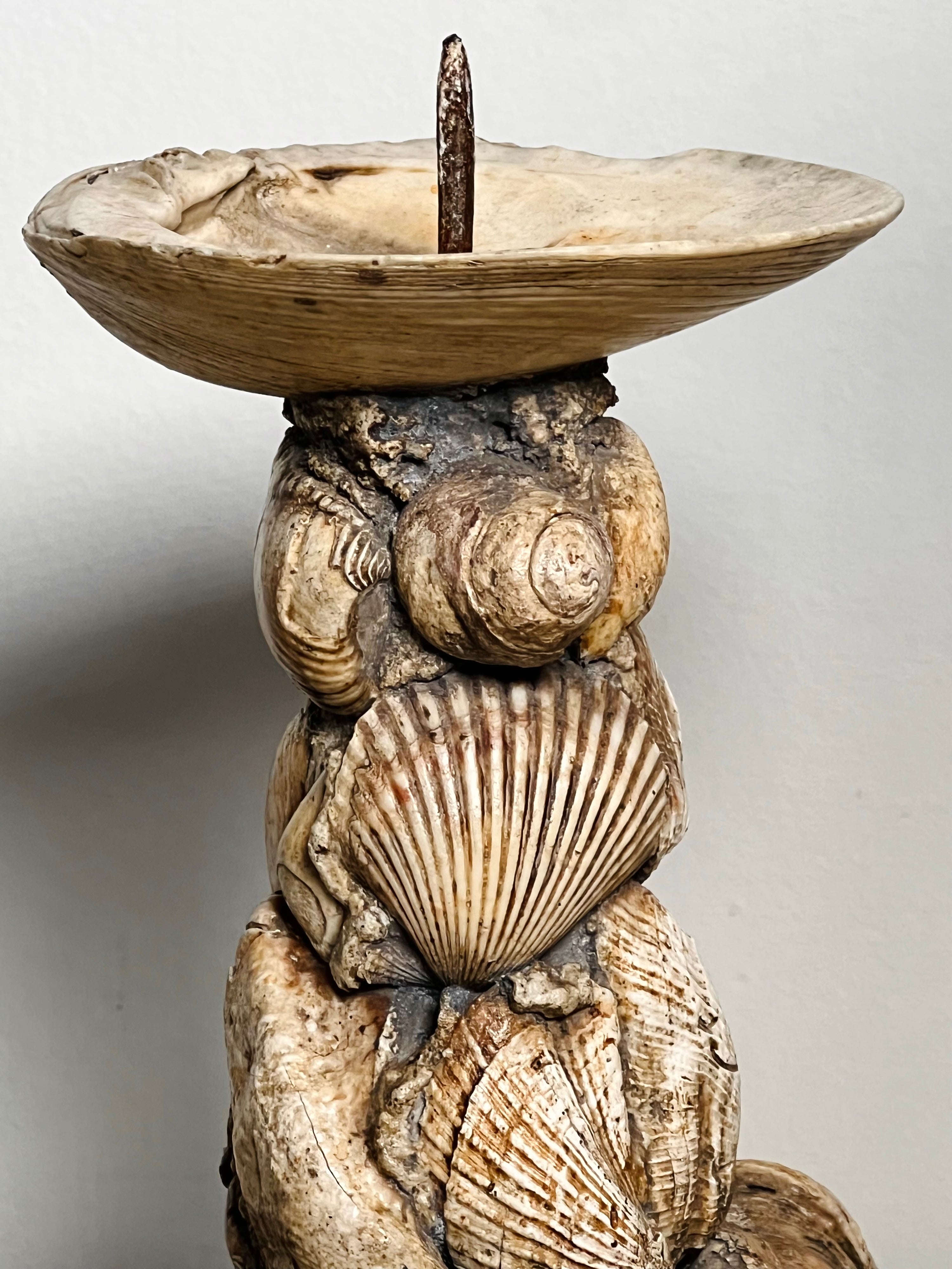 Shell Encrusted Candlesticks (Vintage)