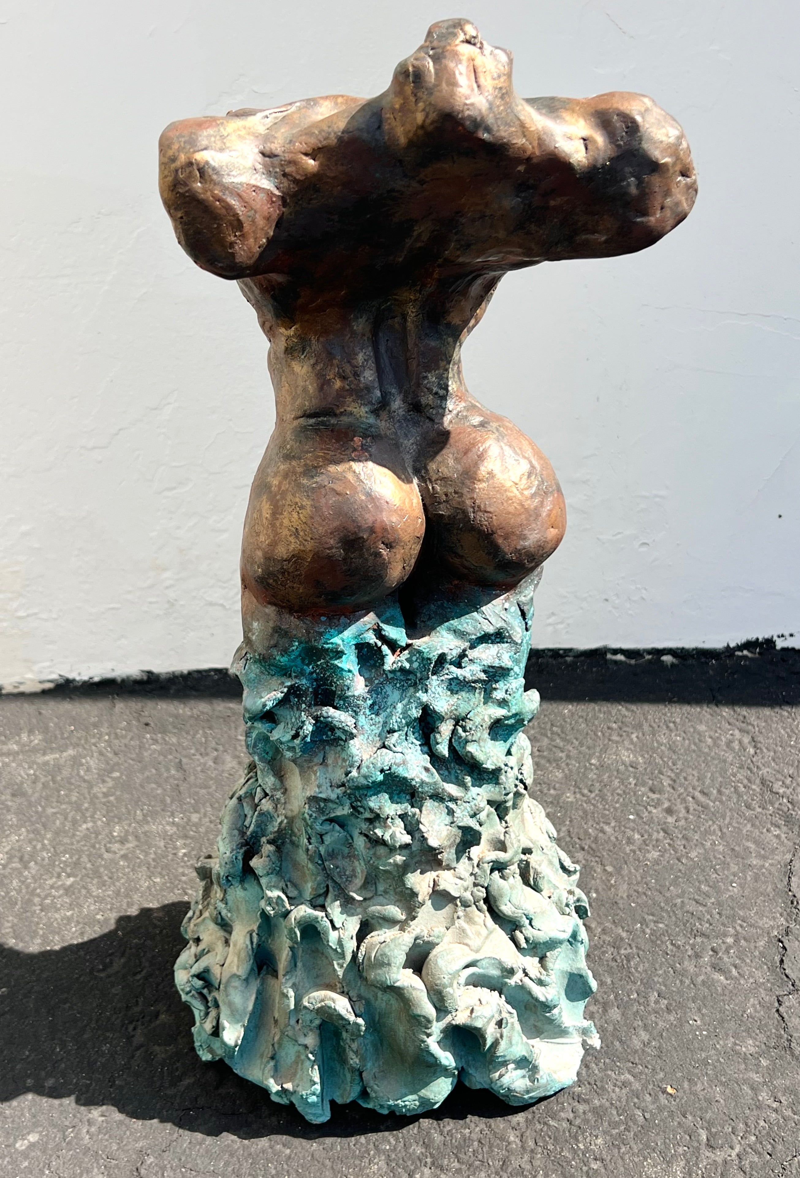 Brutalist Bronze Women Figure Bust (Vintage)