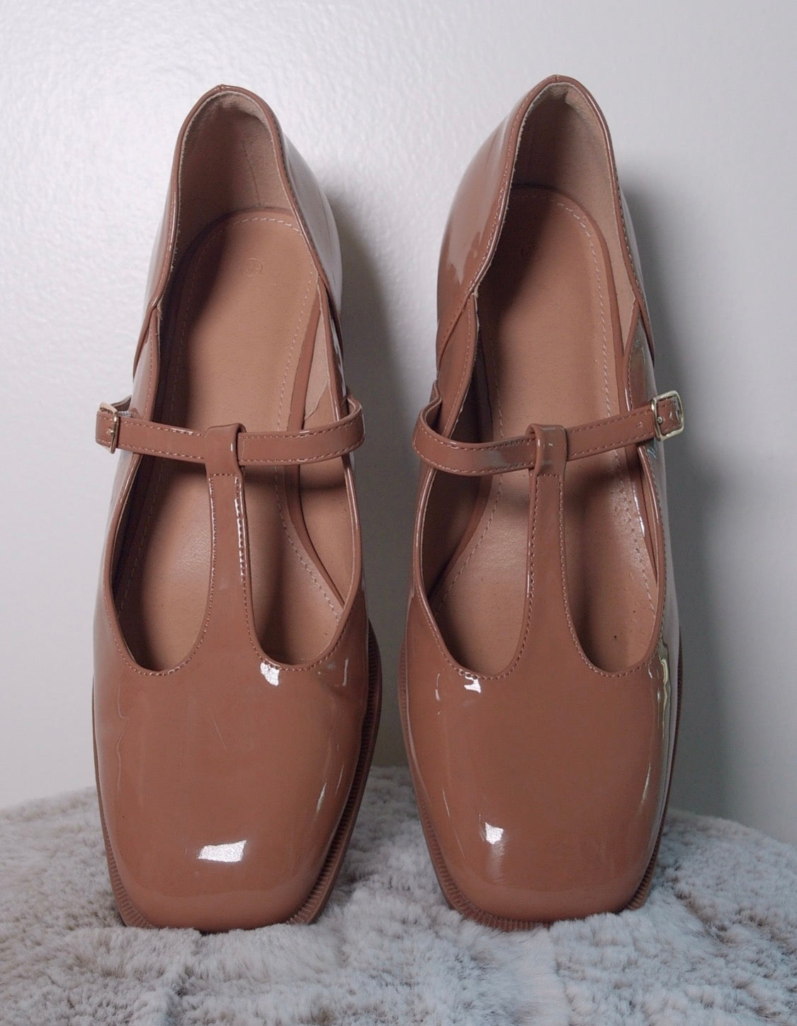 Pre Owned Pleather Mary Jane Sandals | Chunky Platform Block Heel Shoes | Minimal Y2K Strap Heels