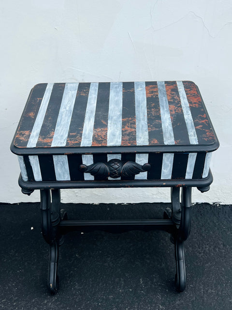 Antique Striped Side Tables