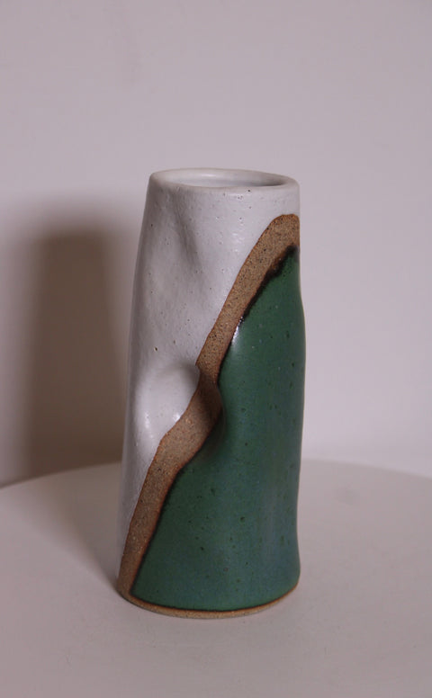 Modern Green Studio Pottery Vase | Handcrafted Ceramic