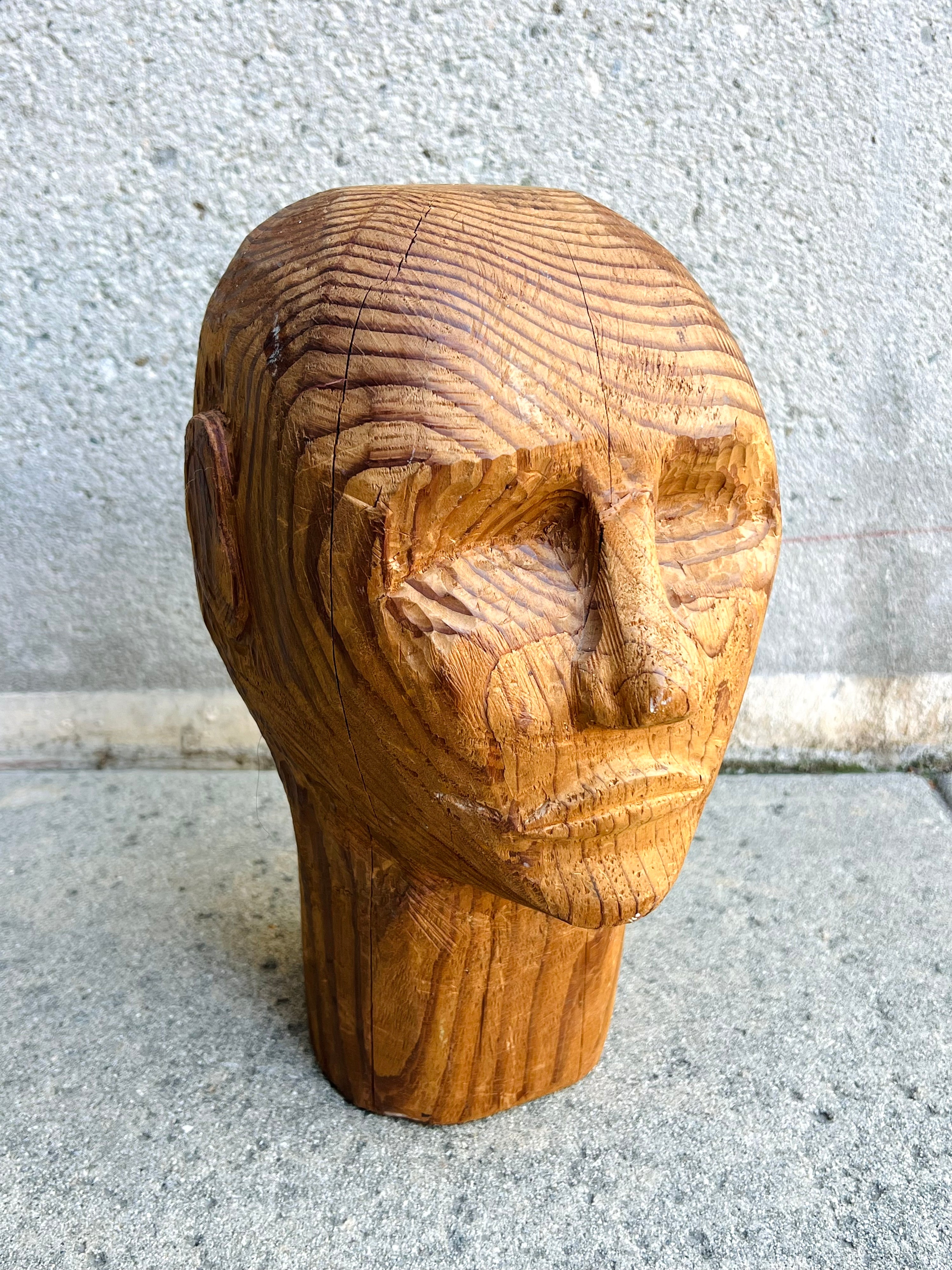 Wooden MCM Head (Vintage) (Sold)