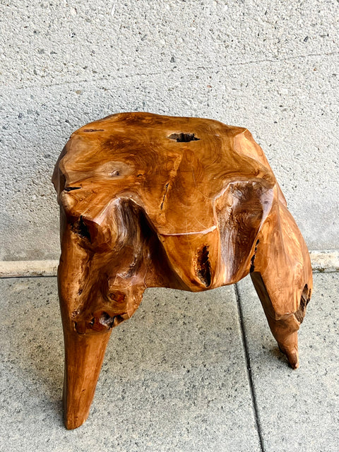 Live Edge Wood Side Table