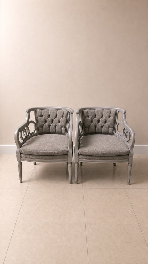 Grey Vintage Mid-century Chairs