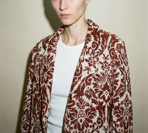 Bedford Fair Chestnut Paisley Knit Jacket