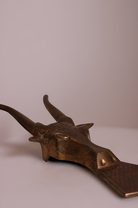 Vintage Brass Longhorn/Steer Boot Jack