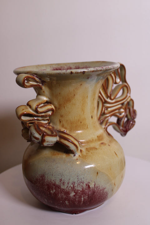 Sculptural Openwork Studio Pottery Vase